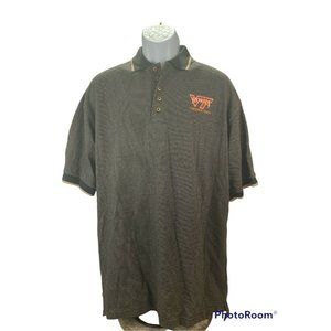 Terry apparel mens L polo shirt virginia tech hockies embroiderd